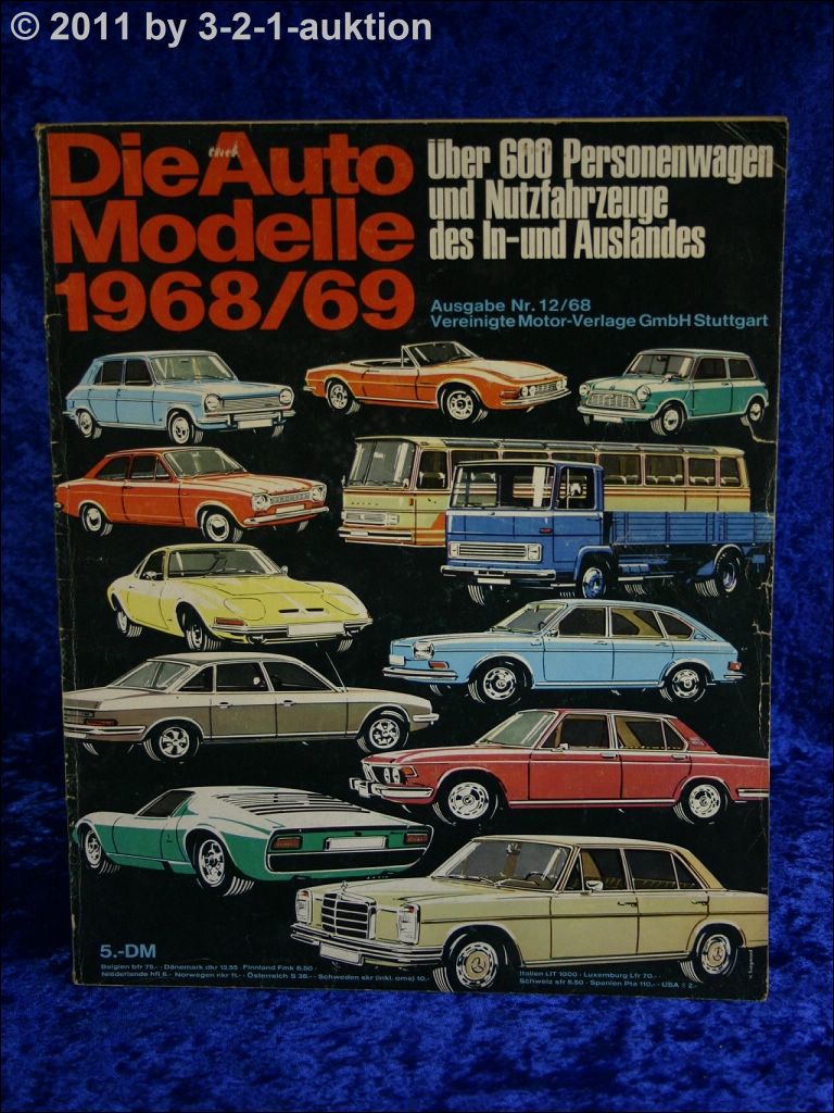 Auto Modelle Katalog Autokatalog AMS 1968 1969 Nr. 12 - Bild 1 von 1