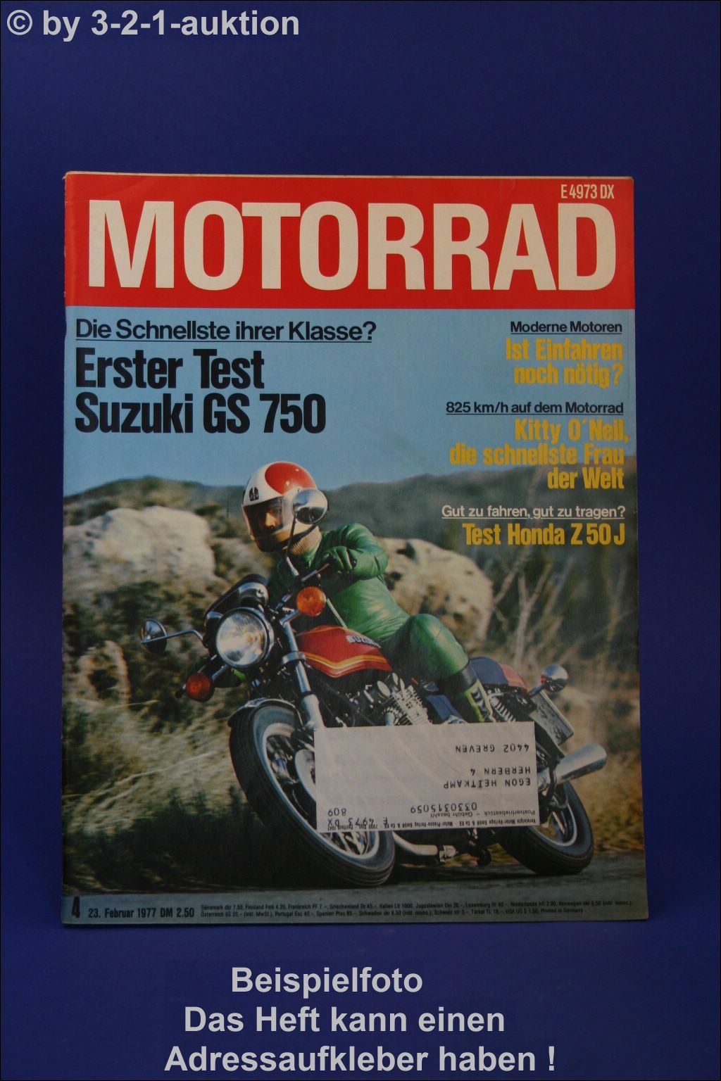 Motorrad 4/77 Suzuki GS 750 & RV 125 + Maico 125 Bimota