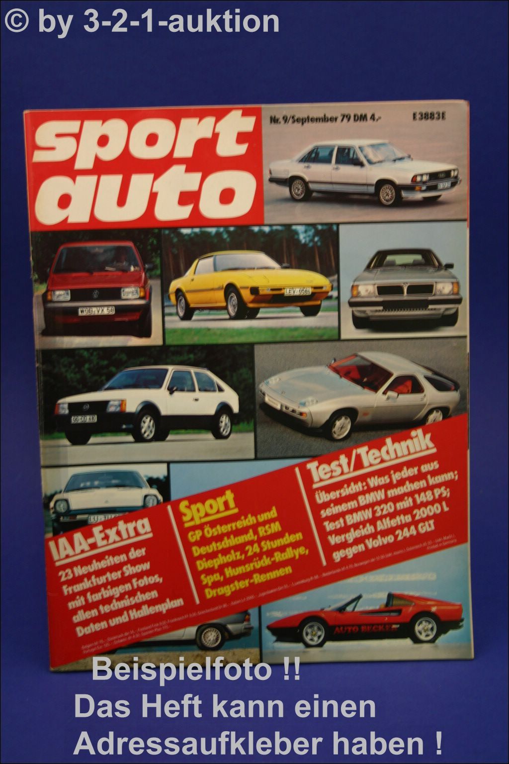 Sport Auto 9/79 IAA BMW 320 Volvo 244 GLT Alfetta