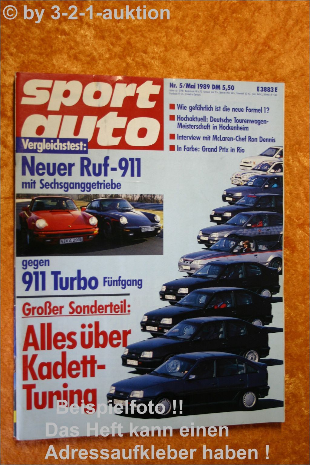 Sport Auto 5/89 Ruf 911 Porsche Turbo Kadett Tuning