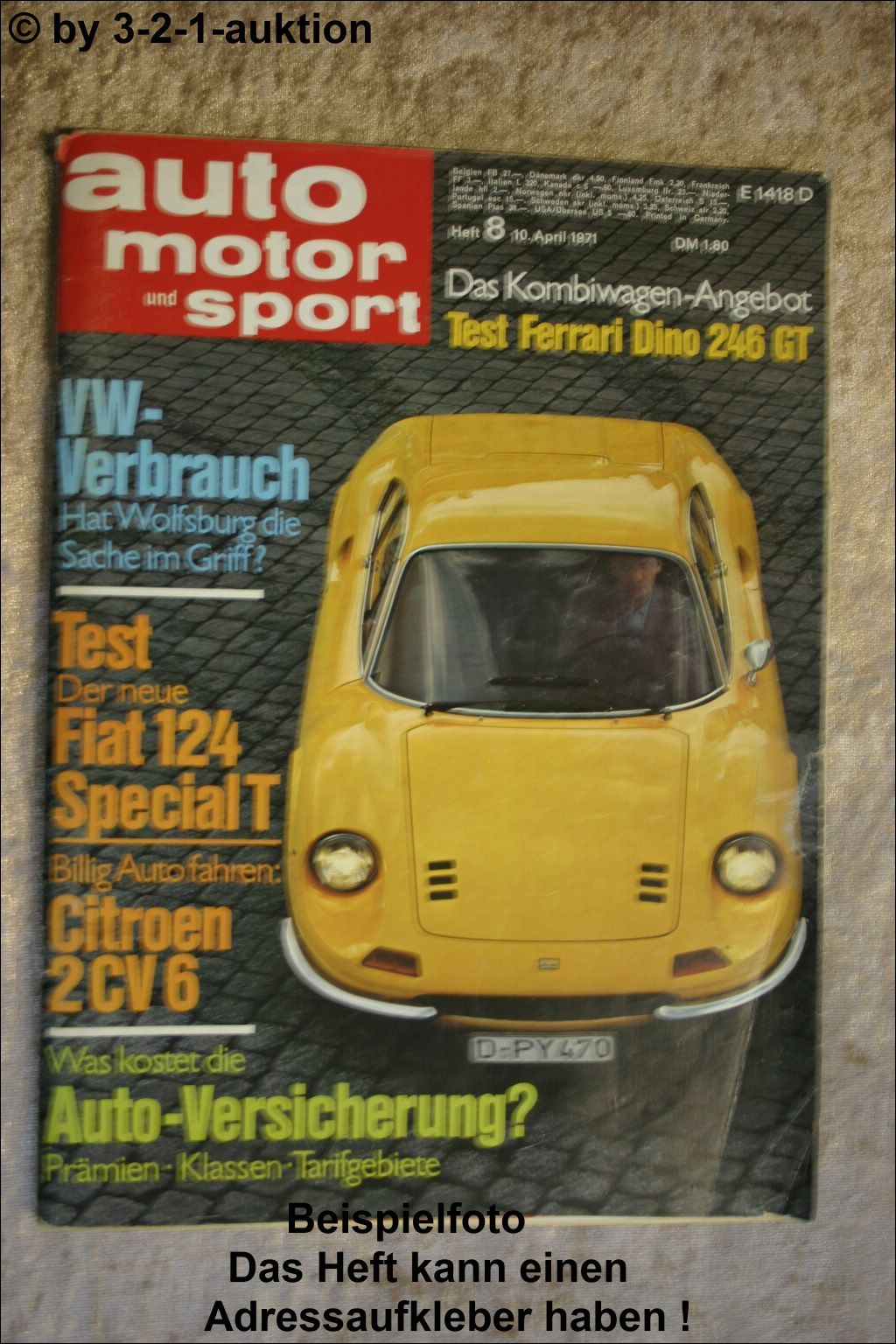 Ams Auto Motor Sport 8 71 Ferrari Dino 246 Gt Puma Gte 1600 Citroen 2cv Ebay