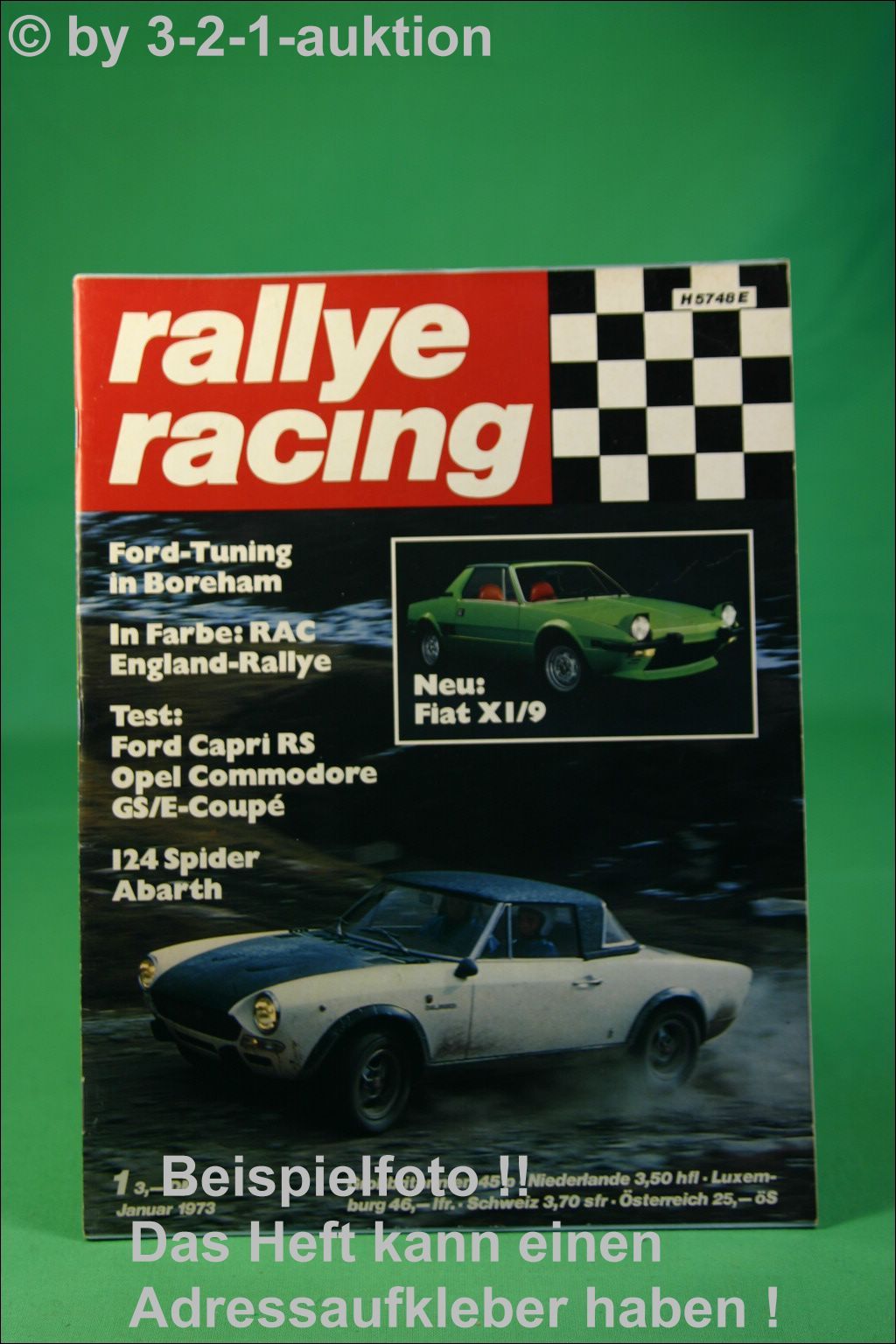 Rallye Racing 1/73 Fiat Abarth X 1/9 Capri RS GS/E + Poster