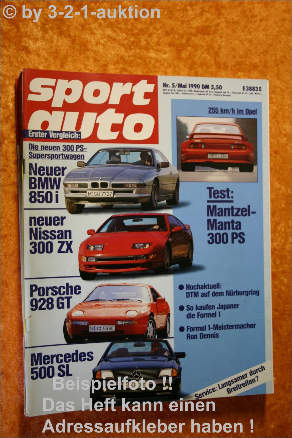 Sport Auto 5/90 Mantzel Manta BMW 850i Porsche 928 GT